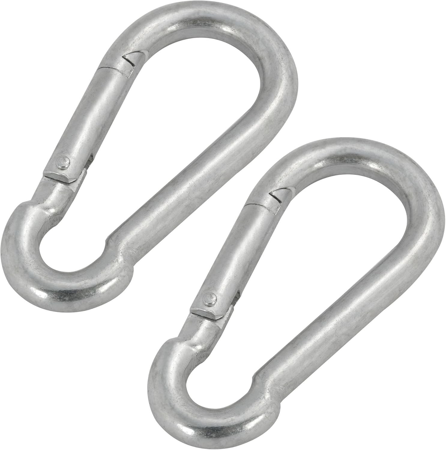 TRIXES 2 X Large 100mm Steel Carabiner Hook Clasps Spring Snap Clip