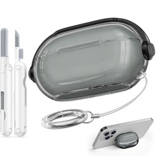 Wowwat Clear Cover for Beats Solo Buds Black  with Safety Lock, Phone Hold...