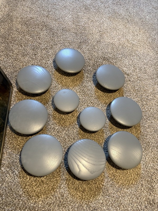 Set 10 Of Muuto Dots Wood Wall Hooks Never Used Color Dark Grey