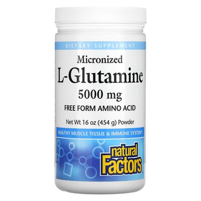 2 X  Natural Factors, Micronized L-Glutamine Powder, 16 oz (454 g)