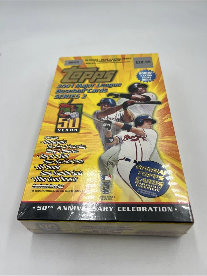 2001 Topps Series 2 Baseball Factory Sealed Hobby Box 32 Packs Ichiro Suzuki RC - Image 2 of 2