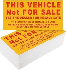 200 Pcs Car Dealership Supplies This Vehicle Not for Sale Stickers Car Dealer...