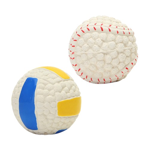 2pcs Pet Dog Ball Chew Toys Teething Toys Dog Bite Resistance Latex Ball Toy - Picture 5 of 12