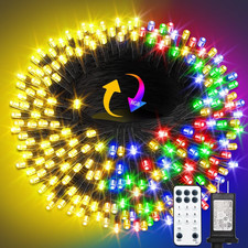 300 LED Color Changing Christmas String Lights, 100FT Warm White Multicolor Outd