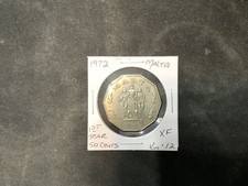 Malta 1972 50 Cents (1st Year Type) XF Nice Coin. #10440