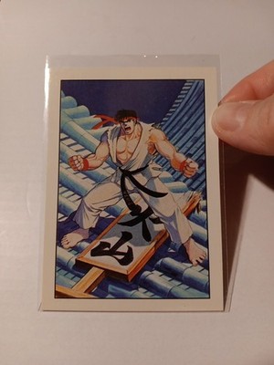 Ryu #77 Vintage 1993 Capcom Topps Street Fighter 2  II Hurricane Kick RARE SNES
