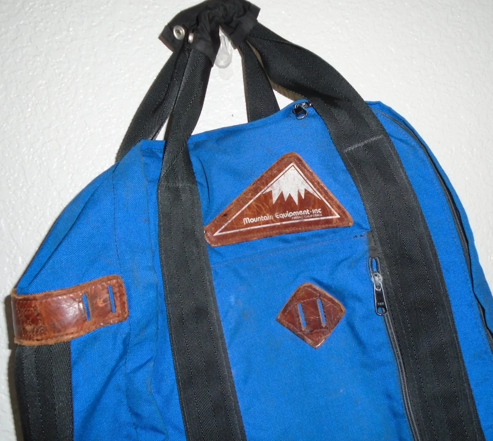 老式 MEI Mountain Equipment Inc 蓝色背包美国制造背包 — 第 2/4 张图片