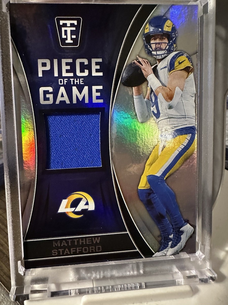 スポーツゲーム(野球盤等) N F L MATTHEW STAFFORD auto patch MATTHEW STAFFORD 2010 PANINI THREADS GAME DAY JERSEY PATCH