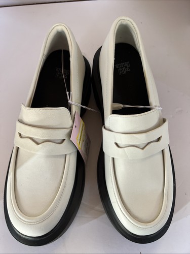 Wild Fable Damen Slipper Loafer Plateau niedriger Absatz Leder Memory Foam Innensohle