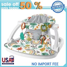 Fisher-Price Sit-Me-up Floor Seat Portable Infant Chair with Toys, Whimsical