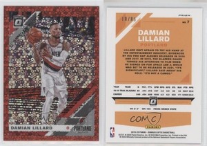 2019-20 Panini Donruss Optic Fast Break Red Prizm /85 Damian Lillard #7