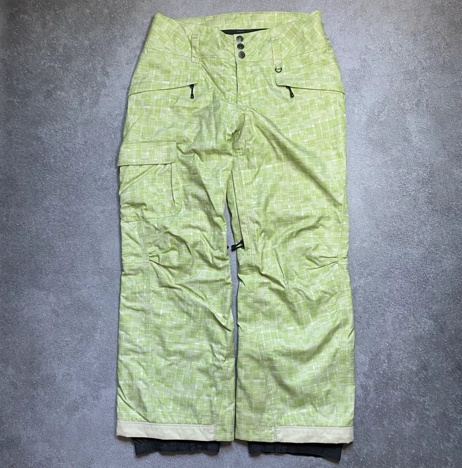 Patagonia Womens Size L Green Snow Ski Pants Waterproof Winter Outdoor