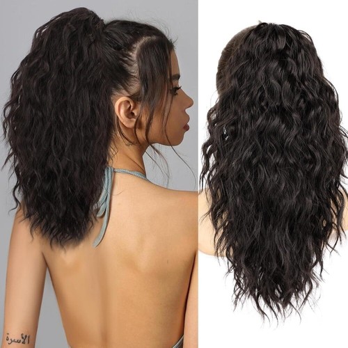 18Inch Wavy Curly Hair Claw Clip Ponytail Clip In Drawstring Ponytail Extension - Picture 19 of 30