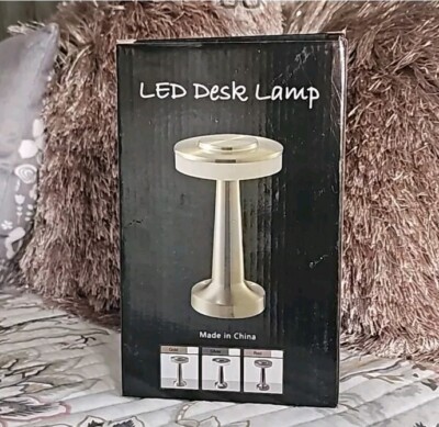 LED DESK/TABLE Touch CONTROL LAMP Brushed GOLD