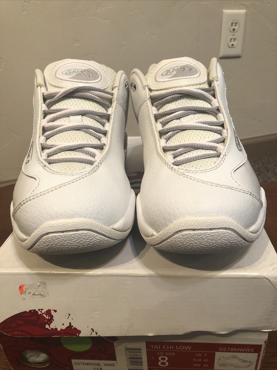And1 Tai Chi mid mens Shoes size 8 White/White/Silver Vince And1 Tai Chi mid mens Shoes size 8 White/White/Silver Vince