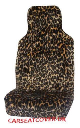 For Audi S3 Saloon (2013-) Leopard Faux Fur Car Seat Covers - 2 x Fronts - Picture 1 of 1