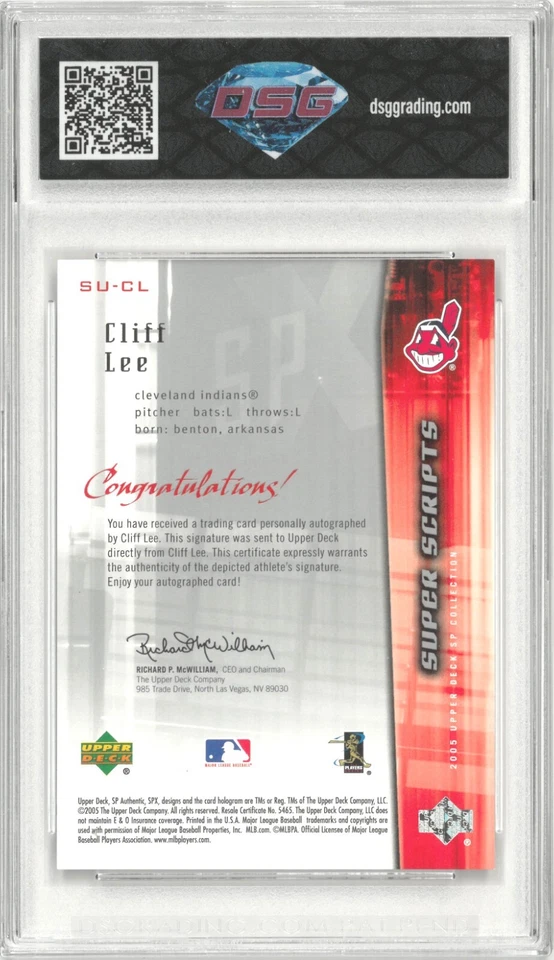 Colección SP 2005 CLIFF LEE SPx Super Scripts automático/15 💎 DSG 9 como nuevo Foto 2 de 2