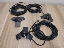 LOT OF 3 Polycom Video Conferencing Microphone 2201-23313-003 w/ Cable