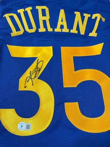 Kevin Durant Signed/Autographed Custom Blue XL Golden State Warriors Jersey BAS - Picture 2 of 4