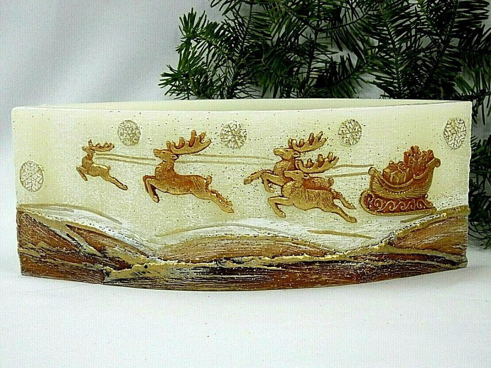 CHRISTMAS CANDLE HANDCRAFTED LAMP WITH 2 TEALIGHTS - Image 2 of 4