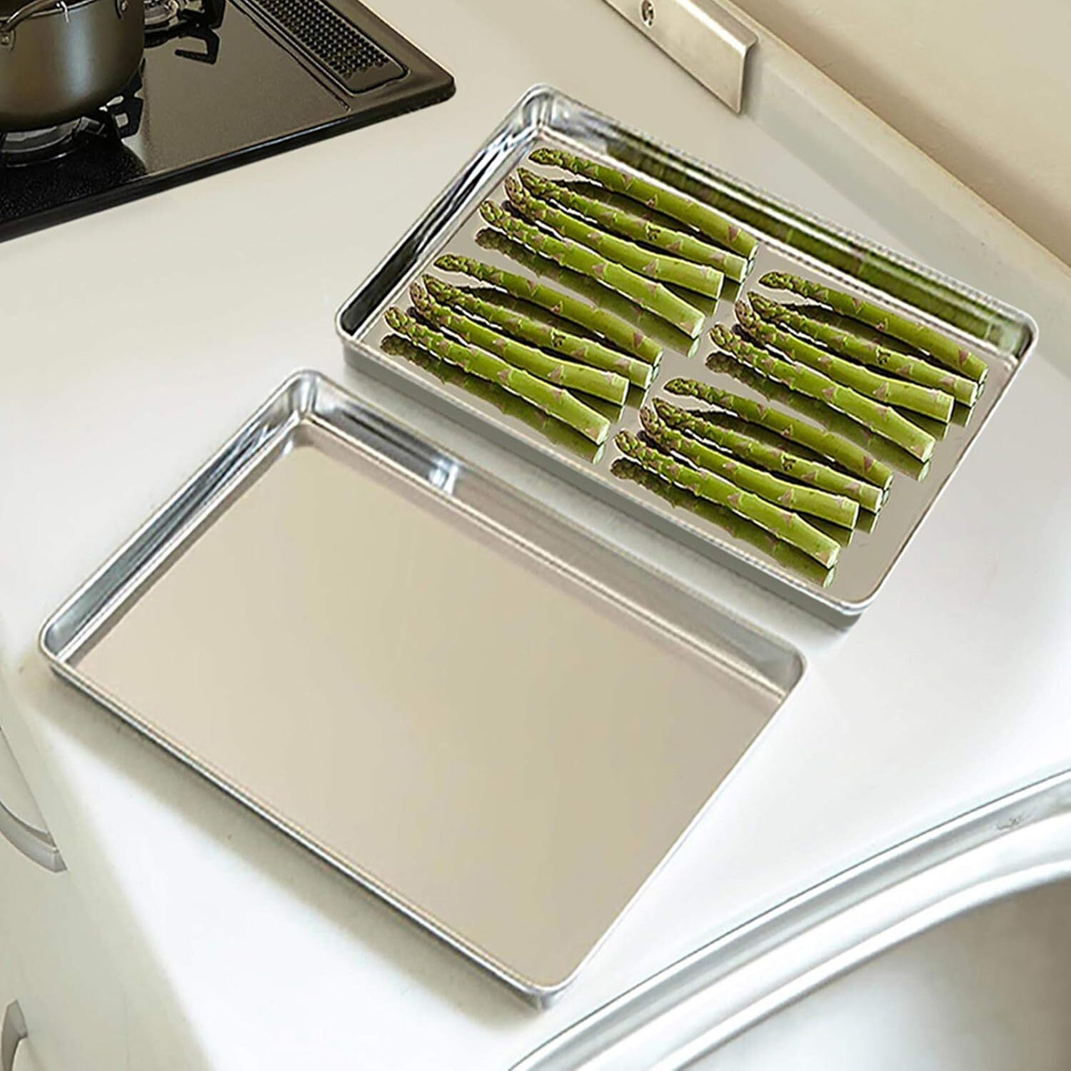 Baking Sheet 17.6’’ X 13’’ X 1’’ Stainless Steel Large Cookie Sheet Set of 2