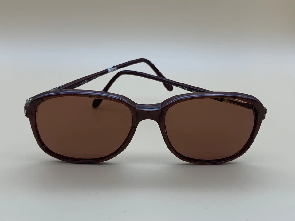 Gafas de sol vintage Safilo Elasta marco marrón cuadrado retro Italia Foto 3 de 4