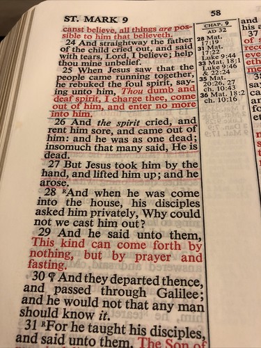 HOLY BIBLE - KJV - Black Genuine Leather, Red Letter, WORLD - Foto 8 di 15