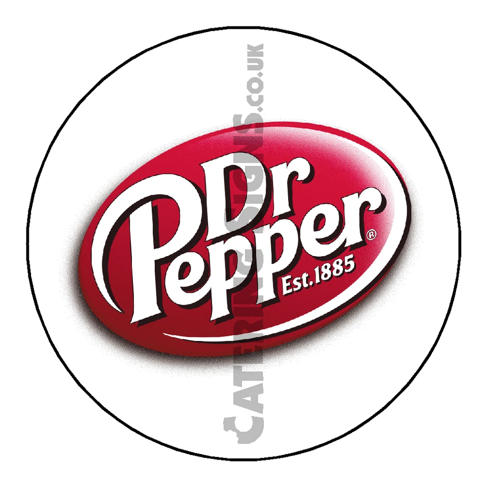 Dr Pepper Sticker - for catering, ice cream van cafe 150mm round