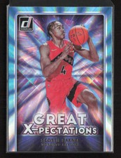 2021-22 Donruss #22 Scottie Barnes Great X-pectations Holo Teal Laser