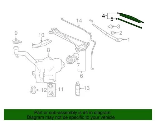 OEM новый 2005-13 GM Chevrolet Corvette лобовое стекло правая сторона стеклоочиститель лезвие 10306887 - Изображение 3 из 3