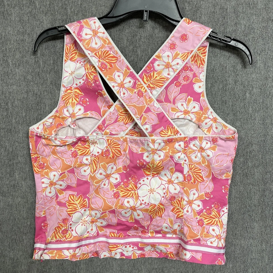 Camisa Island Republic Para Mujer 8 Rosa Top Corto Sin Mangas Blusa Sin Mangas Floral Foto 2 de 4