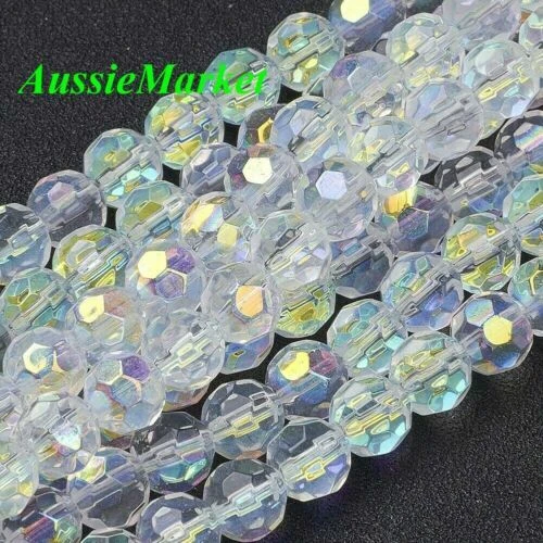 Glass Round Faceted Jewellery Beads