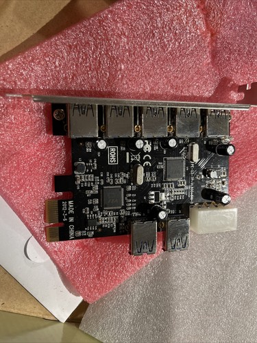 Sedna - PCIE X1 7 Port USB 3.0 Adapter Card 5 Extern And 2 Internal - Picture 5 of 6