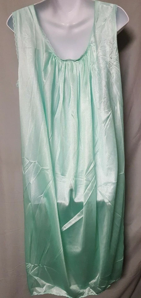 COMFORT CHOICE Camisón Verde Pantorrilla Babydoll Corte Sin Mangas M L 1X 2X 3X 4X Foto 4 de 4