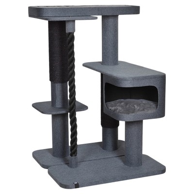 Europet Bernina Kratzbaum Hekla anthrazit 85x85x125 cm für Katzen Kletterspaß