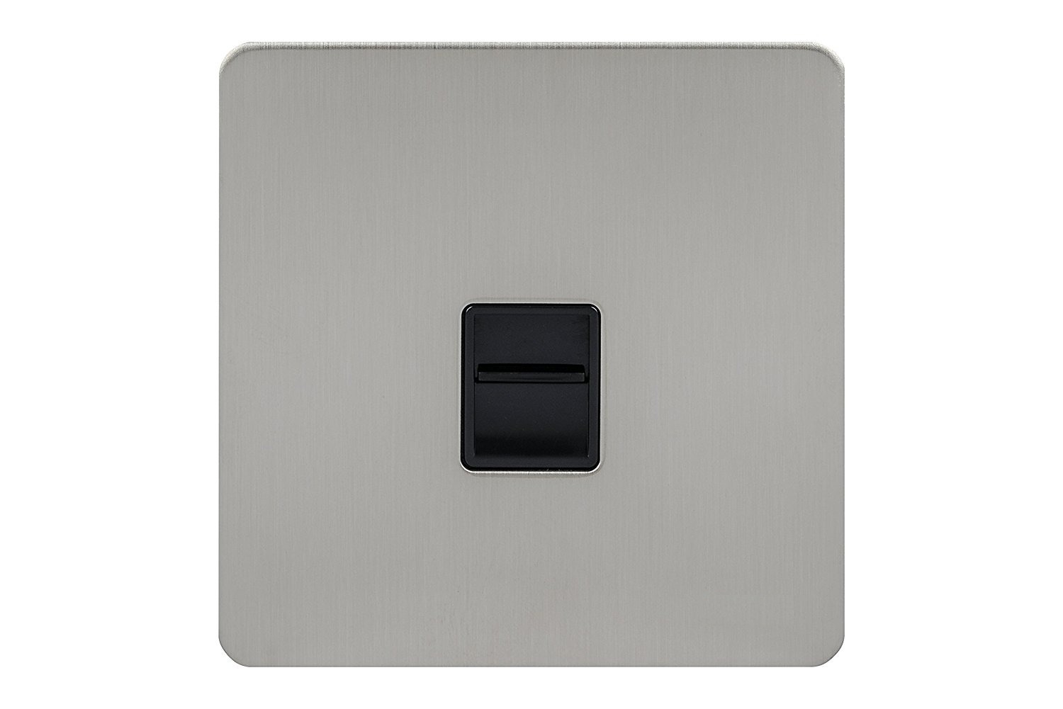 Get/Schneider Ultimate Screwless Stainless Flat Plate Secondary Telephone Socket