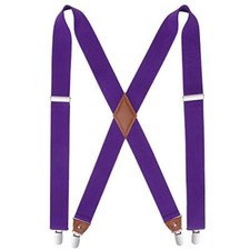 Suspenders for Men X-Back 1.4" Adjustable Elastic Suspender Braces B1-purple