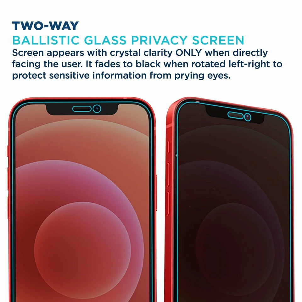 Tech Armor Privacy Ballistic Glass Screen Protector for iPhone 12 mini [1-Pack] - Image 3 of 4