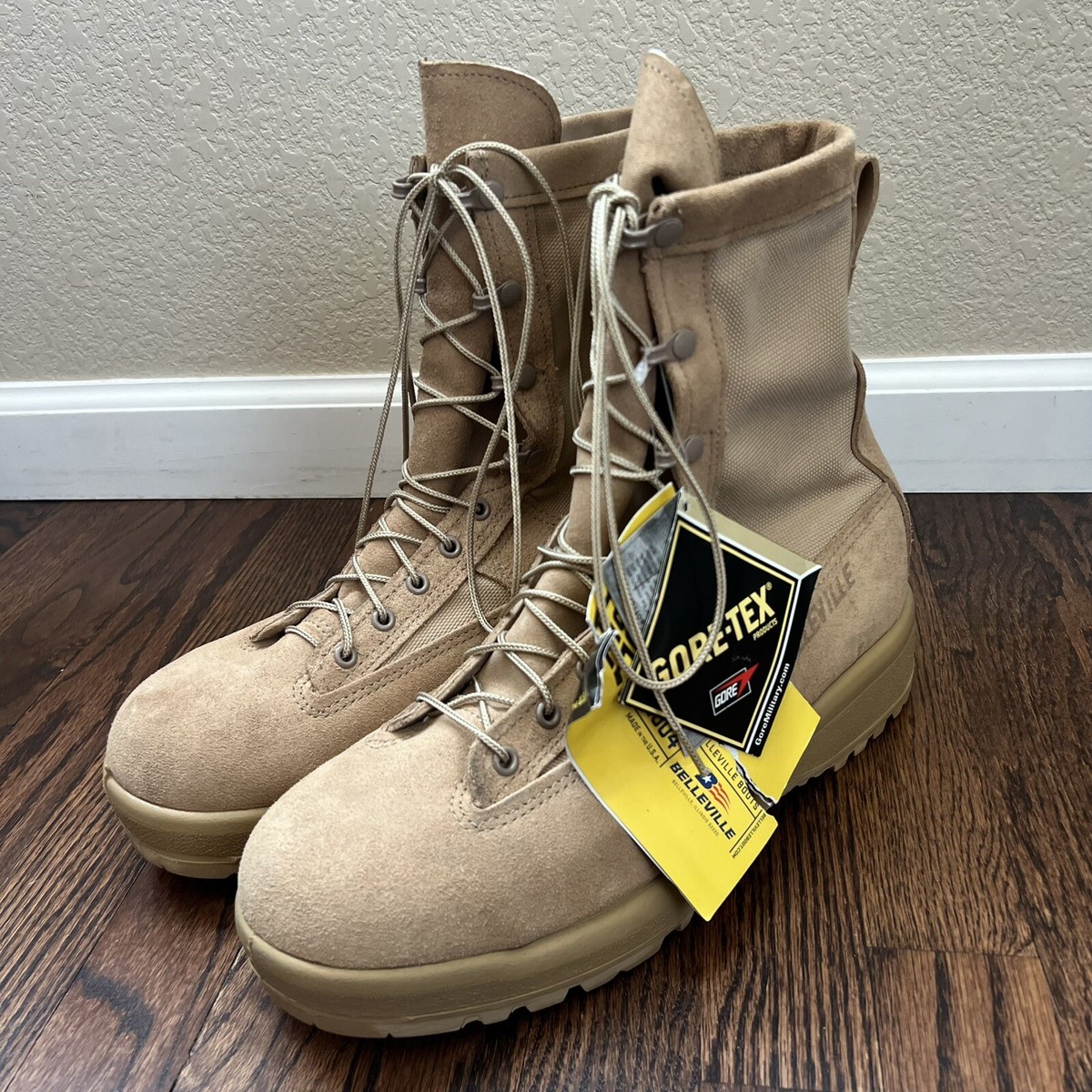 未使用品　米軍　BELLEVILLE GORE−TEX US9.5W27.5 ① 米軍 Belleville GORE-TEX ゴアテックス デザートブーツ コンバット