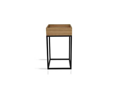 Blumensäule Beistelltisch Blumentisch Tisch MEDU Eiche massiv Metallgestell