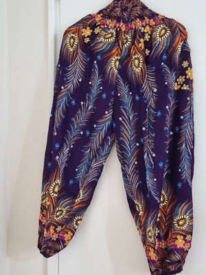 Ladies Hareem Trousers Boho Harem Baggy Hippi Womens Summer Beach Yoga Pants 