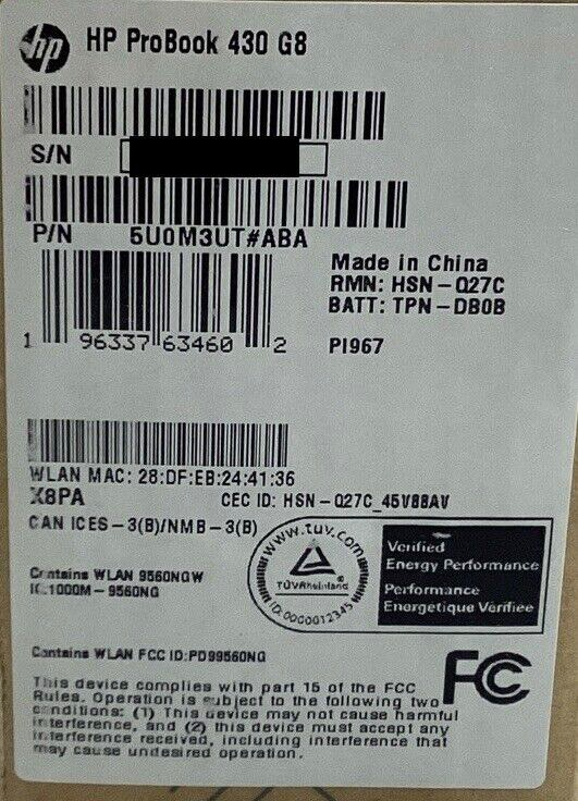 HP ProBook 430 G8 13.3 HP ProBook 430 G8 13.3