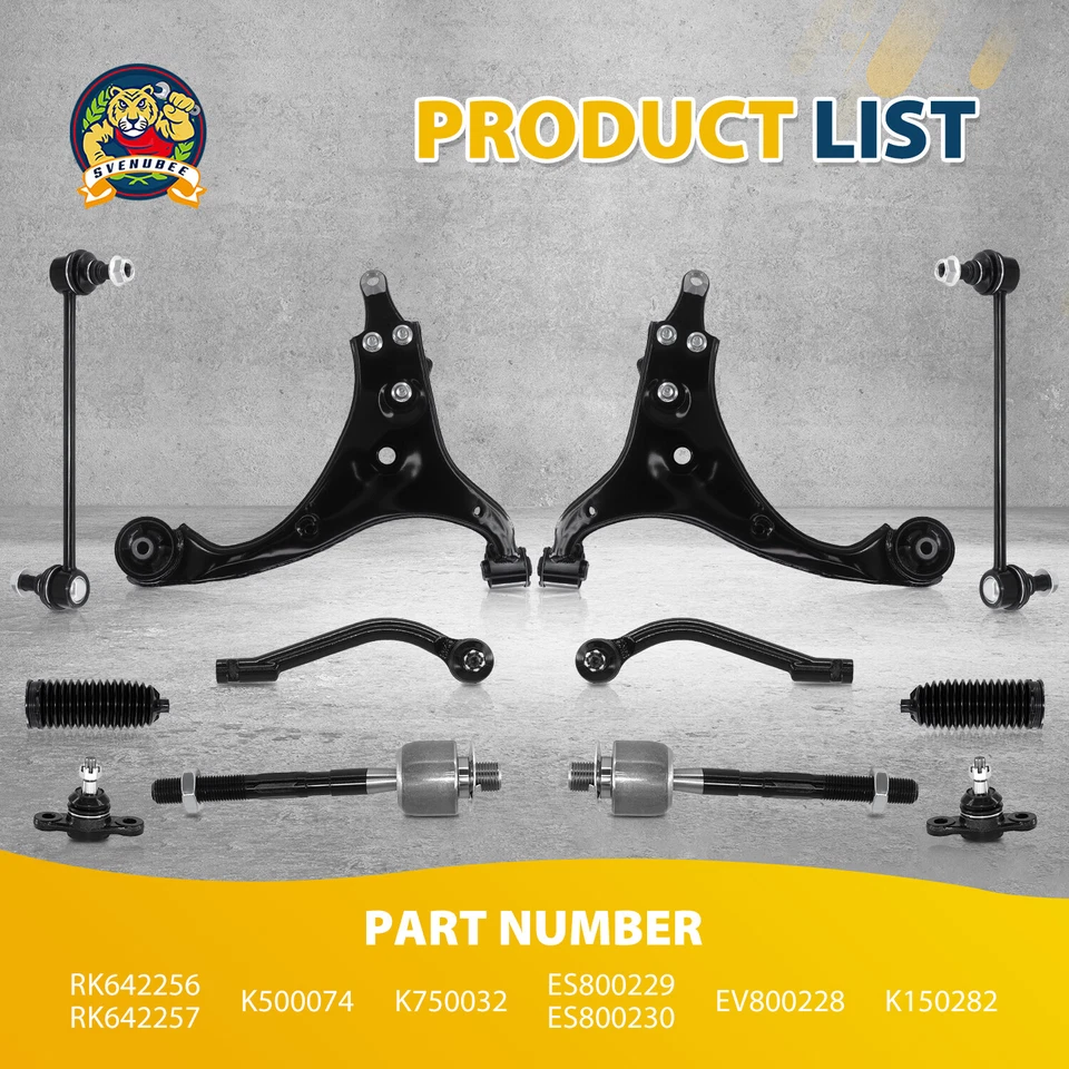 10Pcs Front Lower Control Arms Sway Bar Links for 2010 2011-2013 Kia Forte Koup - Image 3 of 4