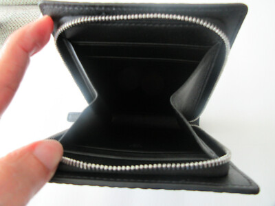 Portafoglio MCM Visetos Nero/grigio Con Cordino – Nuovo Con Etichette, Donna, Tela Cerata