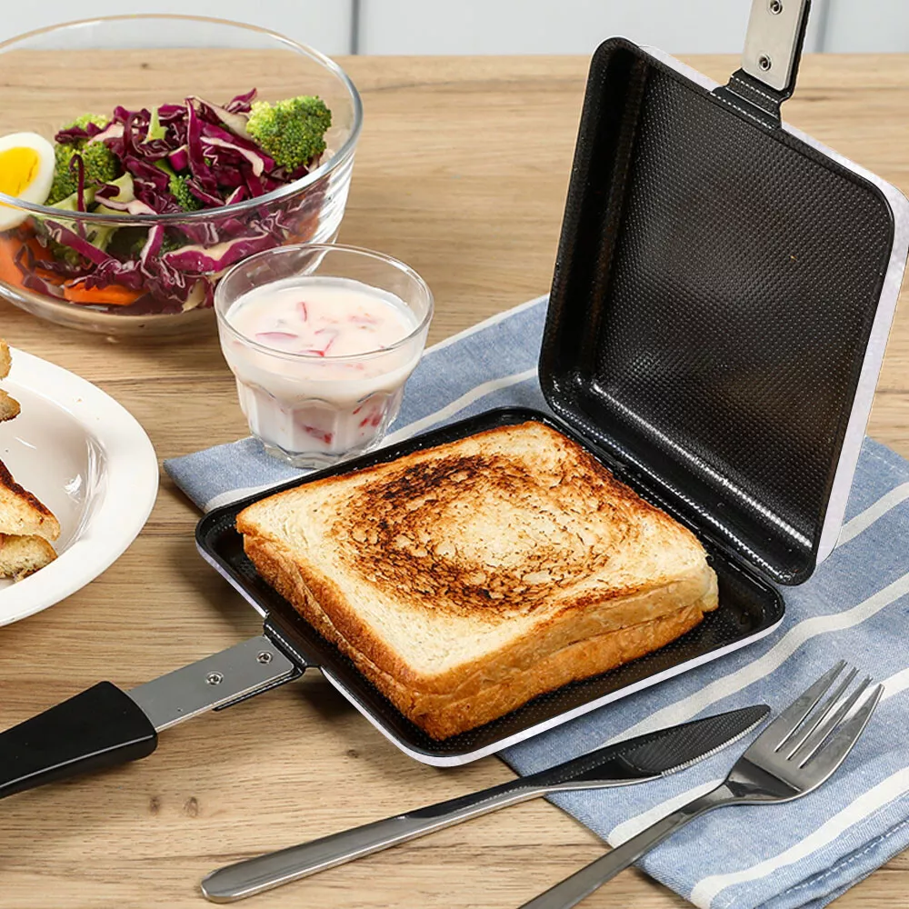 Sandwich Toaster Toastie Maker Non Stick Stainless Steel Machine Easy Clean