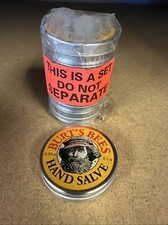 Lot of 5 Burt's Bees Hand Salve .30 0z./8.5g.Travel Size Tin B54 
