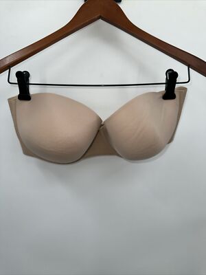 Spanx Up For Anything Push Up Strapless Bra 38D Nude Satin