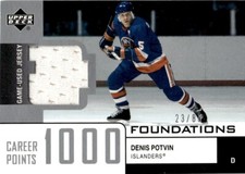 2002-03 Upper Deck Foundations 1000 Point Club Silver Denis Potvin GU 23/85