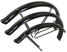 Original Lowrider 26" Flared Ducktail Standard Trike Hollow Hub Black Fender Set