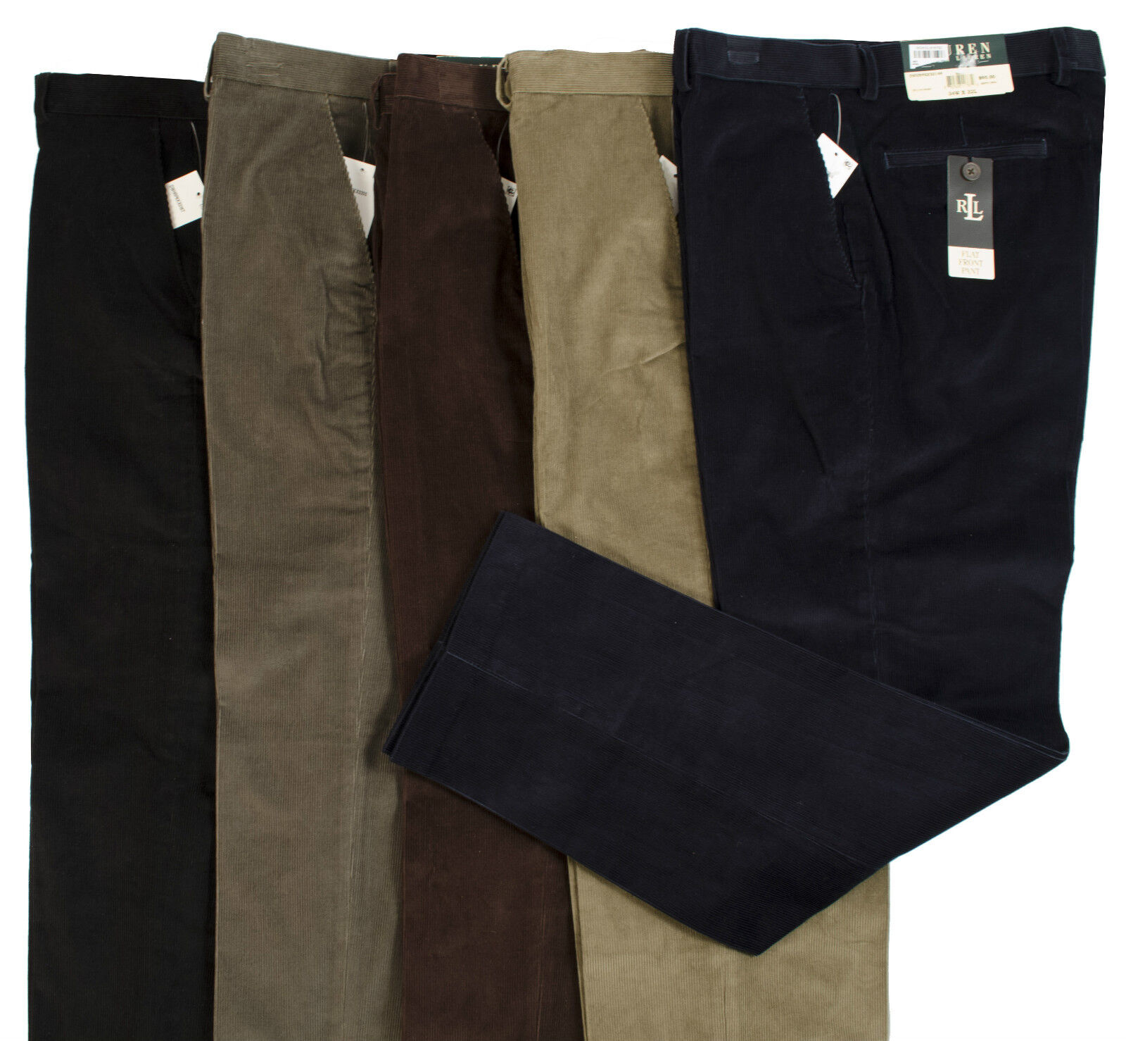 RALPH LAUREN MEN CORDUROY PANTS OLIVE GREEN NAVY BLUE BROWN POLO BLACK ...